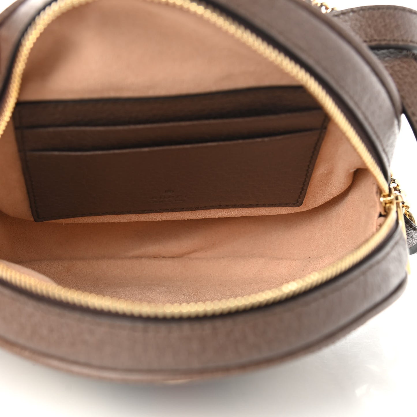 GG Supreme Monogram Web Mini Ophidia Round Backpack Brown