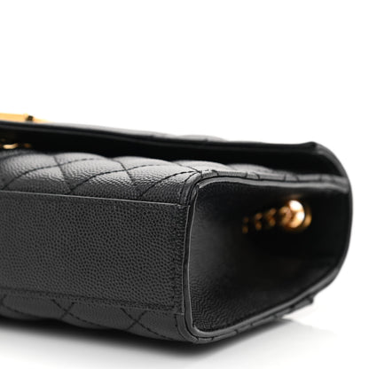 Saint Laurent Grain De Poudre Textured Mixed Matelasse Triquilt Small Monogram Satchel Black 10 of 10