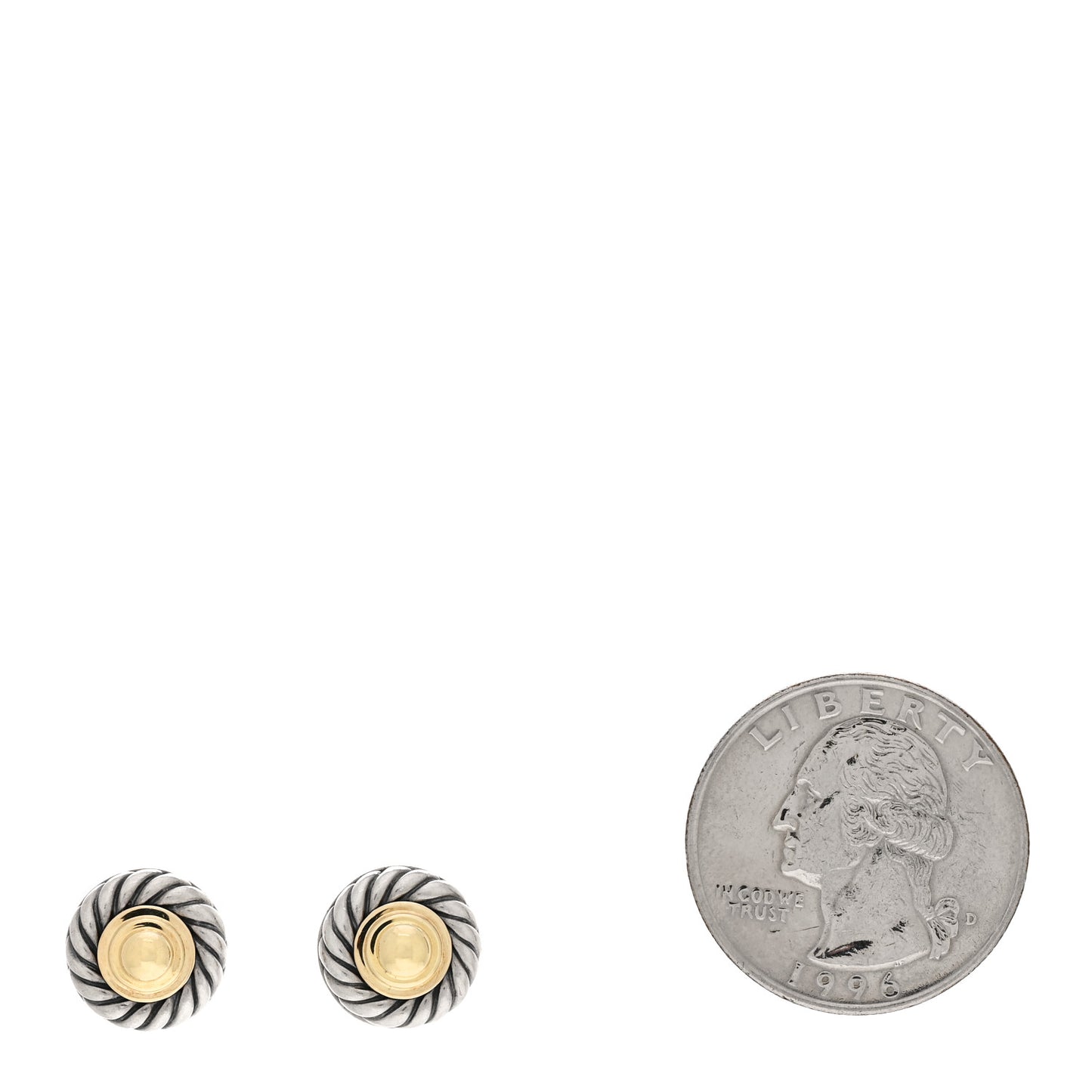Sterling Silver 14K Yellow Gold Cookie Earrings