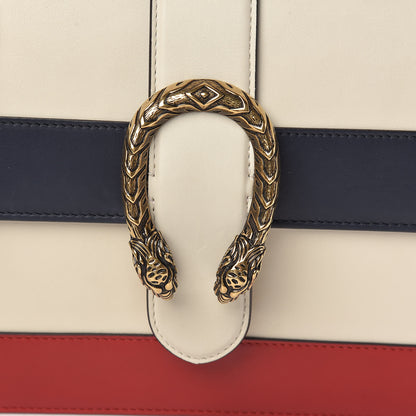 Gucci Calfskin Bamboo Web Medium Dionysus Top Handle Bag White Blue Hibiscus Red 8 of 12