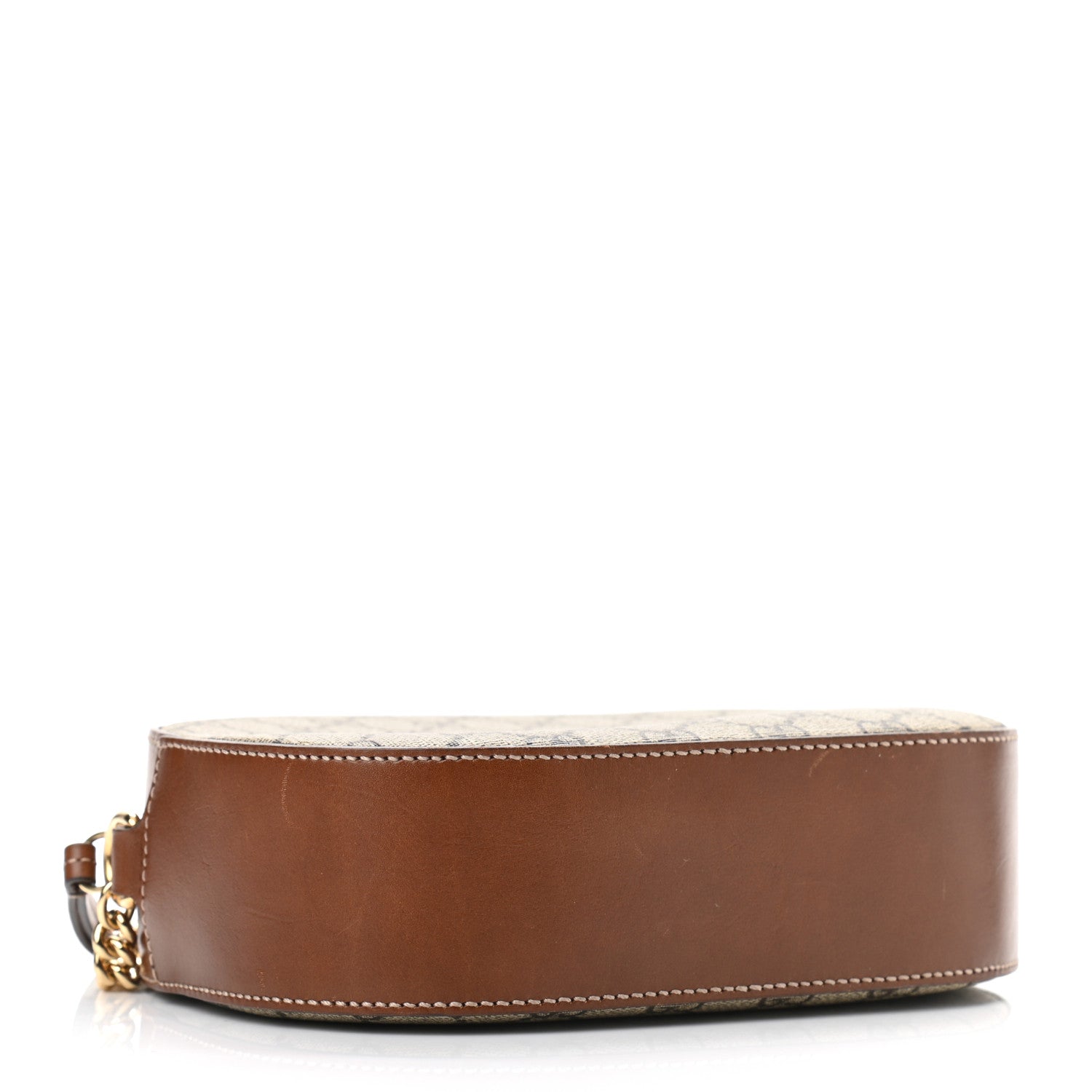 Gucci GG Supreme Monogram Cuoio Toscano Mini Chain Shoulder Bag Beige Ebony Cuir 4 of 11