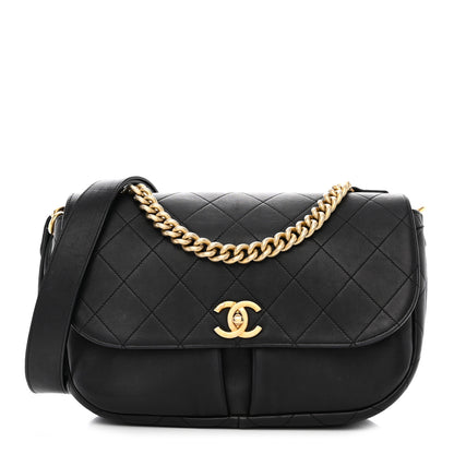 Chanel Calfskin Stitched Small Paris in Rome Messenger Black 1 of 13