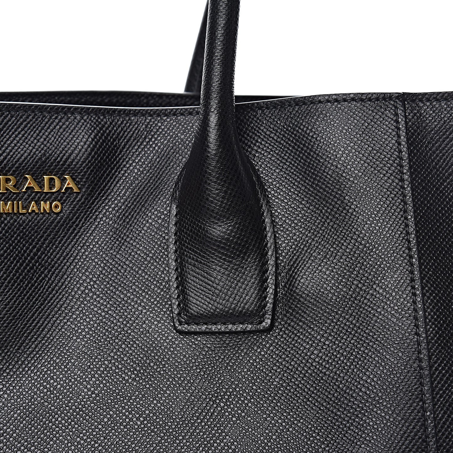 Saffiano Cuir Front Pocket Tote Black
