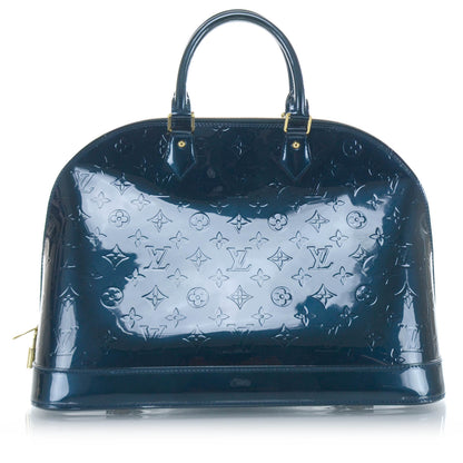 Louis Vuitton Vernis Alma MM Blue Nuit 1 of 12