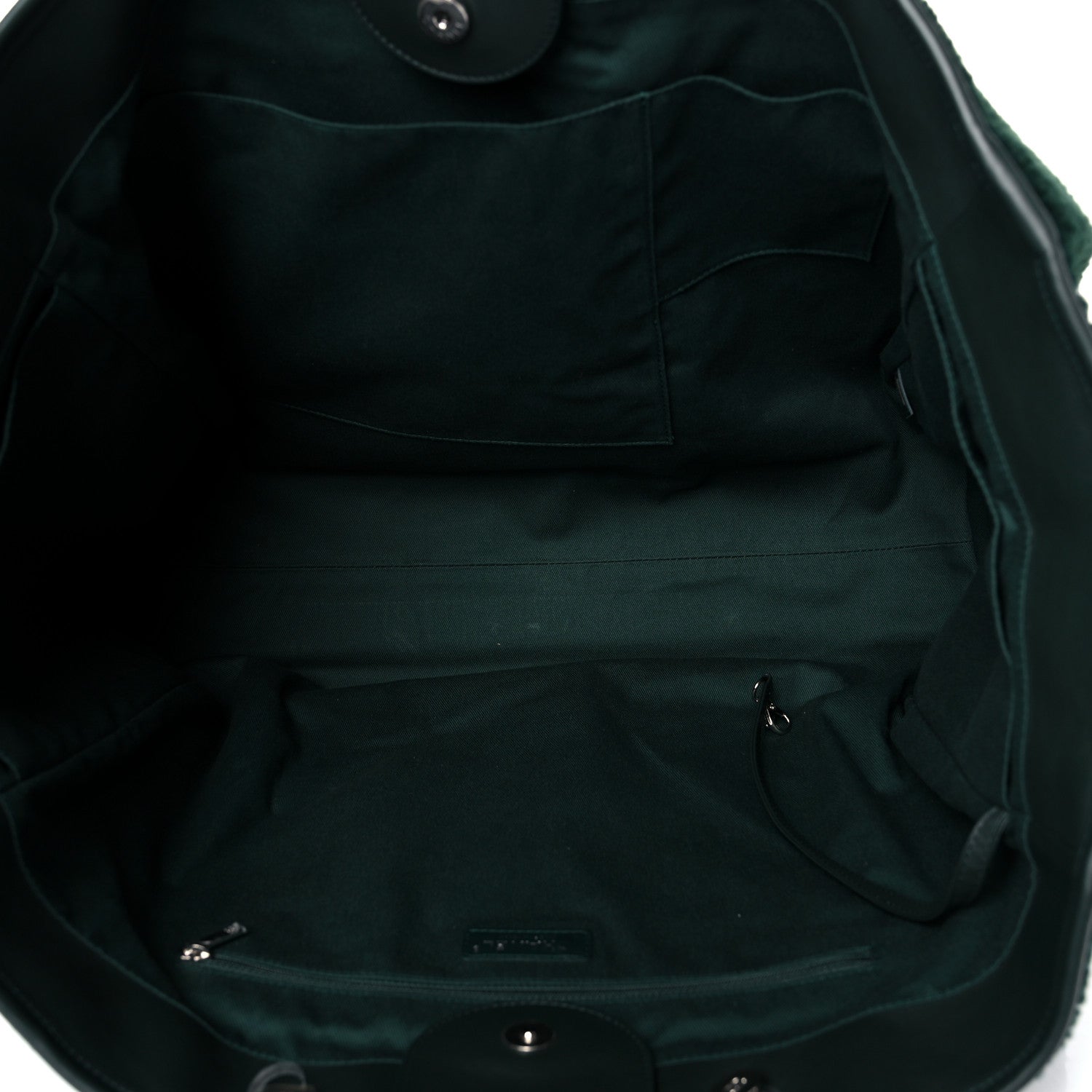 Chanel Shearling Large Deauville Tote Green 4 of 12