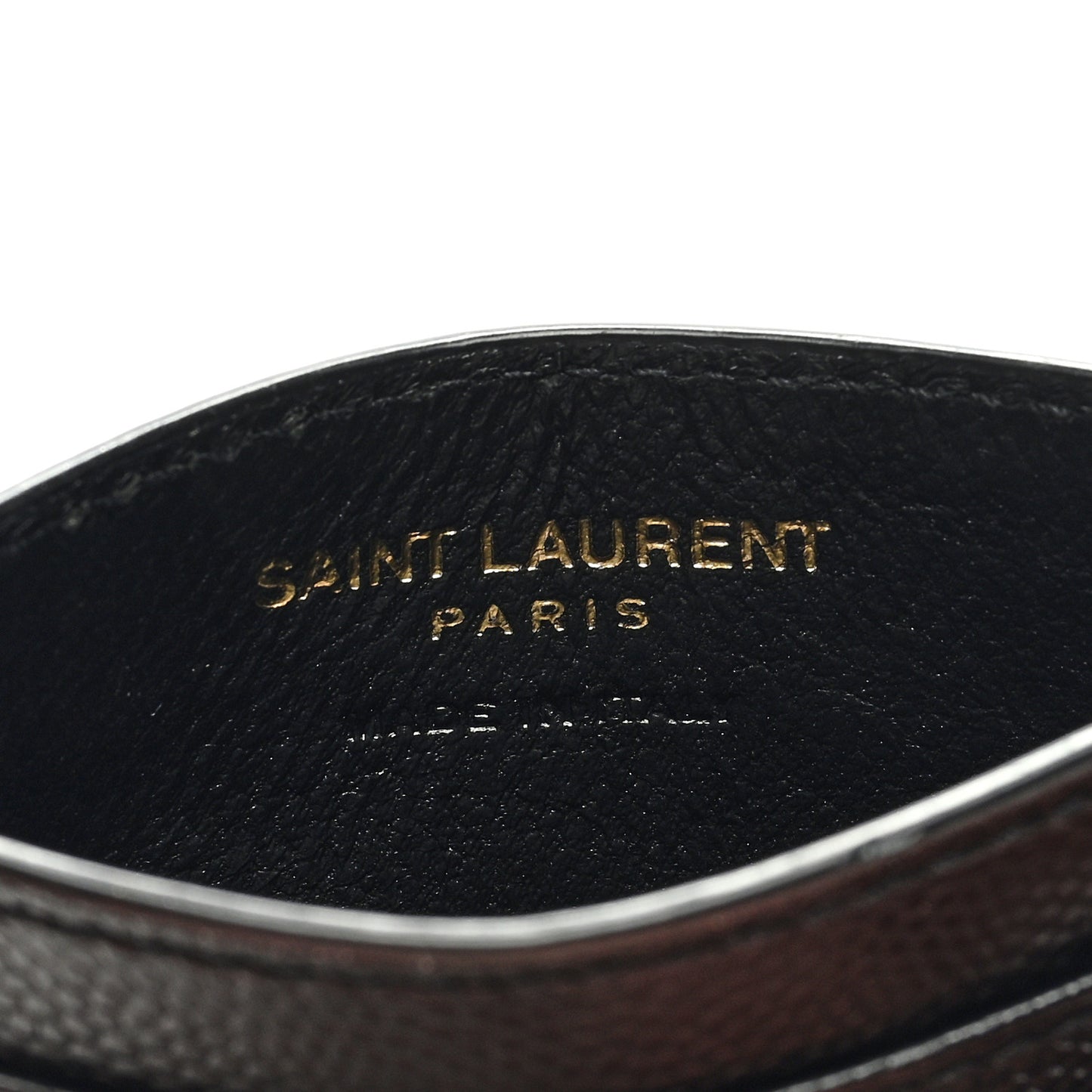 Grain De Poudre Matelasse Chevron Monogram Credit Card Case Black