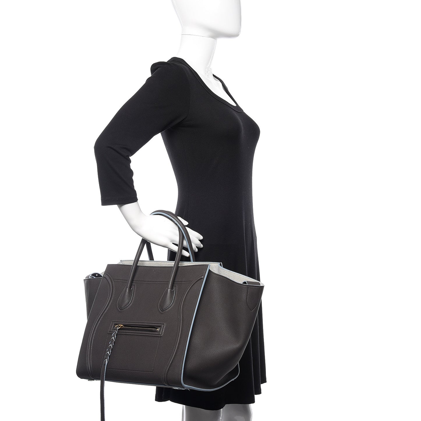 Baby Grained Calfskin Medium Phantom Luggage Anthracite