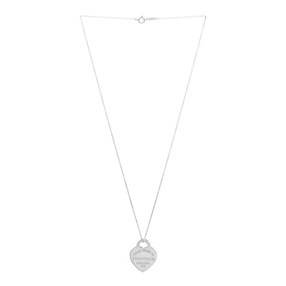 Tiffany Sterling Silver Return to Tiffany Heart Pendant Necklace 3 of 4