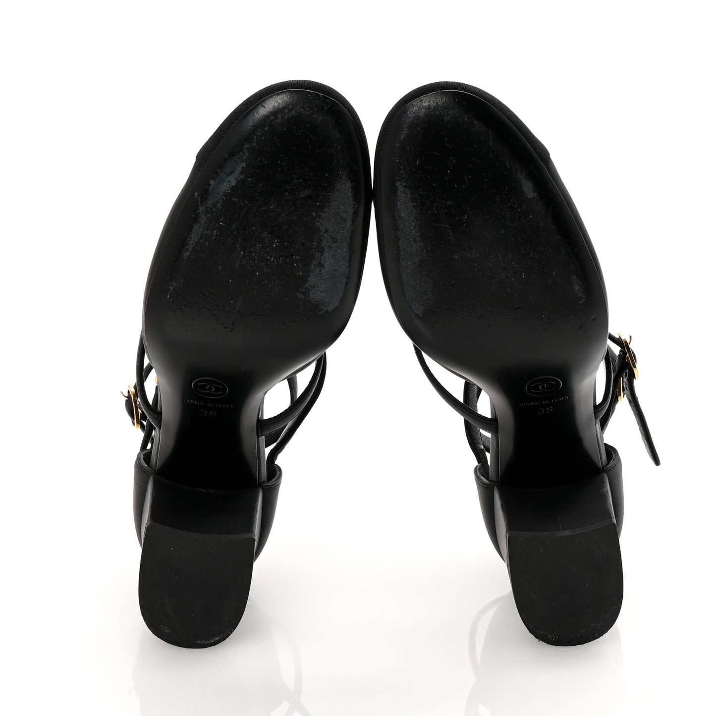 Lambskin Grosgrain Cap Toe Camellia Mary Jane Pumps 38 Black