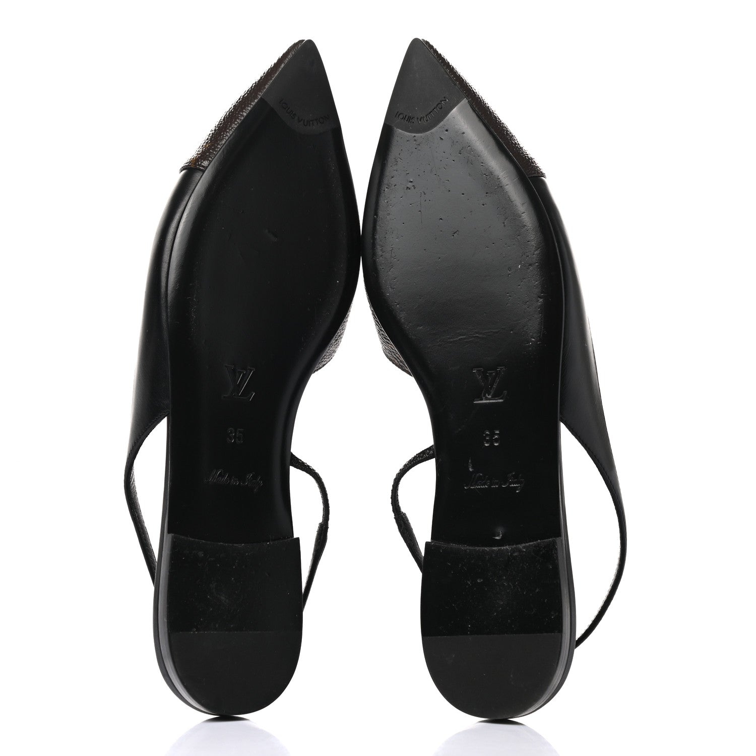 Louis Vuitton Patent Monogram Cherie Slingback Ballerina Flats 35 5 of 8