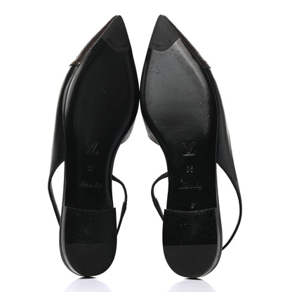 Louis Vuitton Patent Monogram Cherie Slingback Ballerina Flats 35 5 of 8