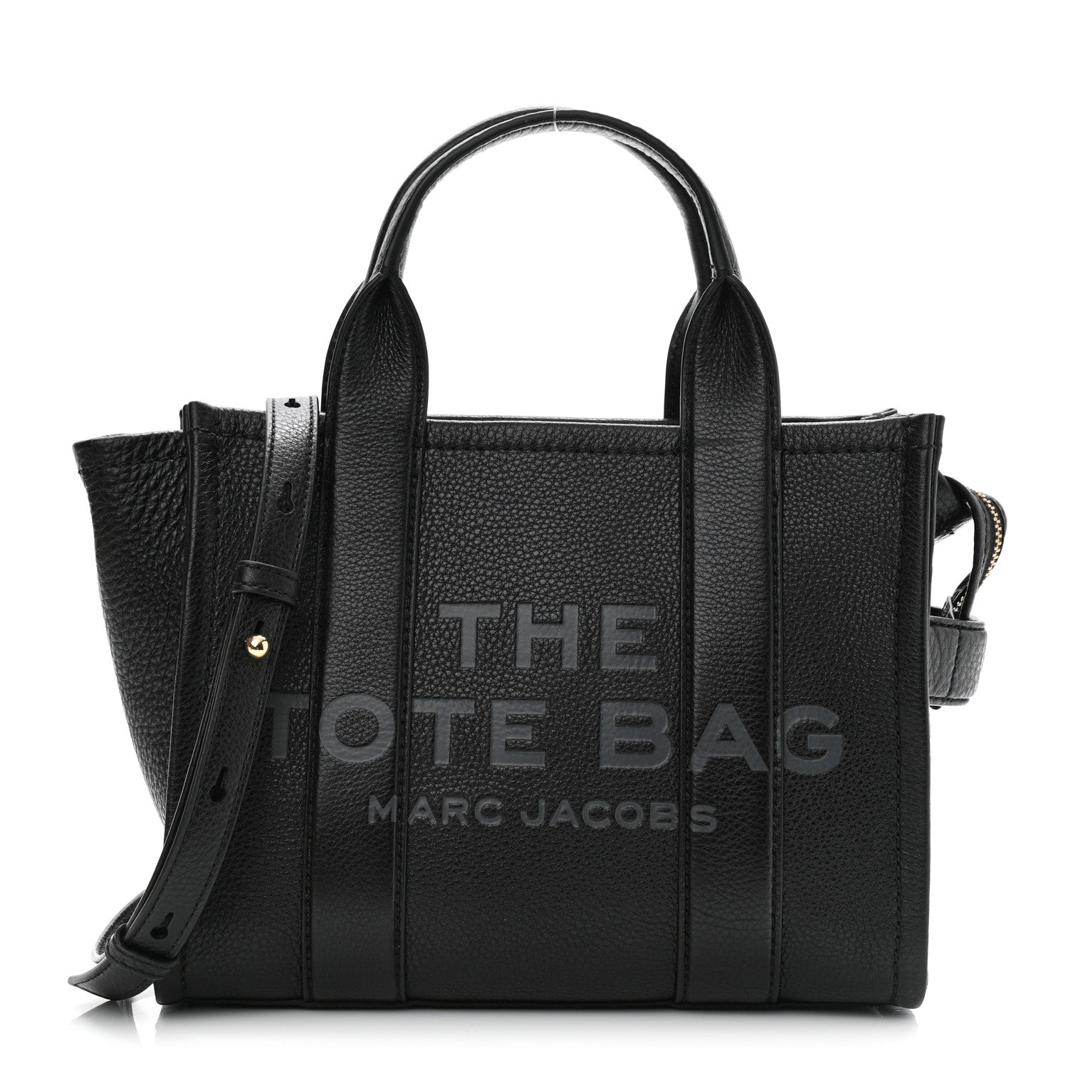 Marc Jacobs Grained Calfskin Small The Tote Bag Black 1 of 23