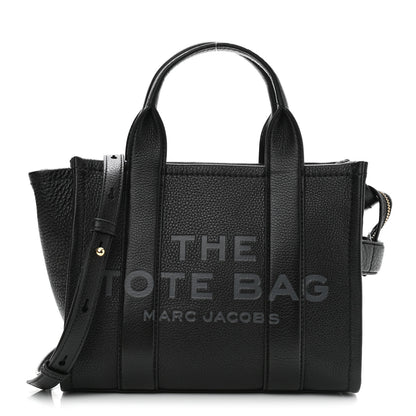 Marc Jacobs Grained Calfskin Small The Tote Bag Black 1 of 23