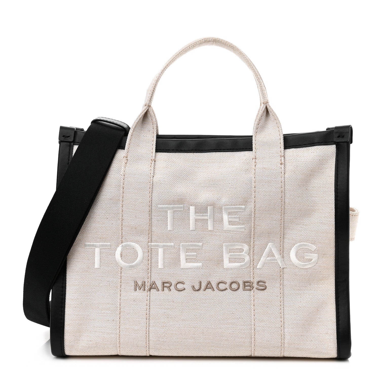 Marc Jacobs Cotton Canvas The Summer Medium Tote Bag Beige 1 of 9