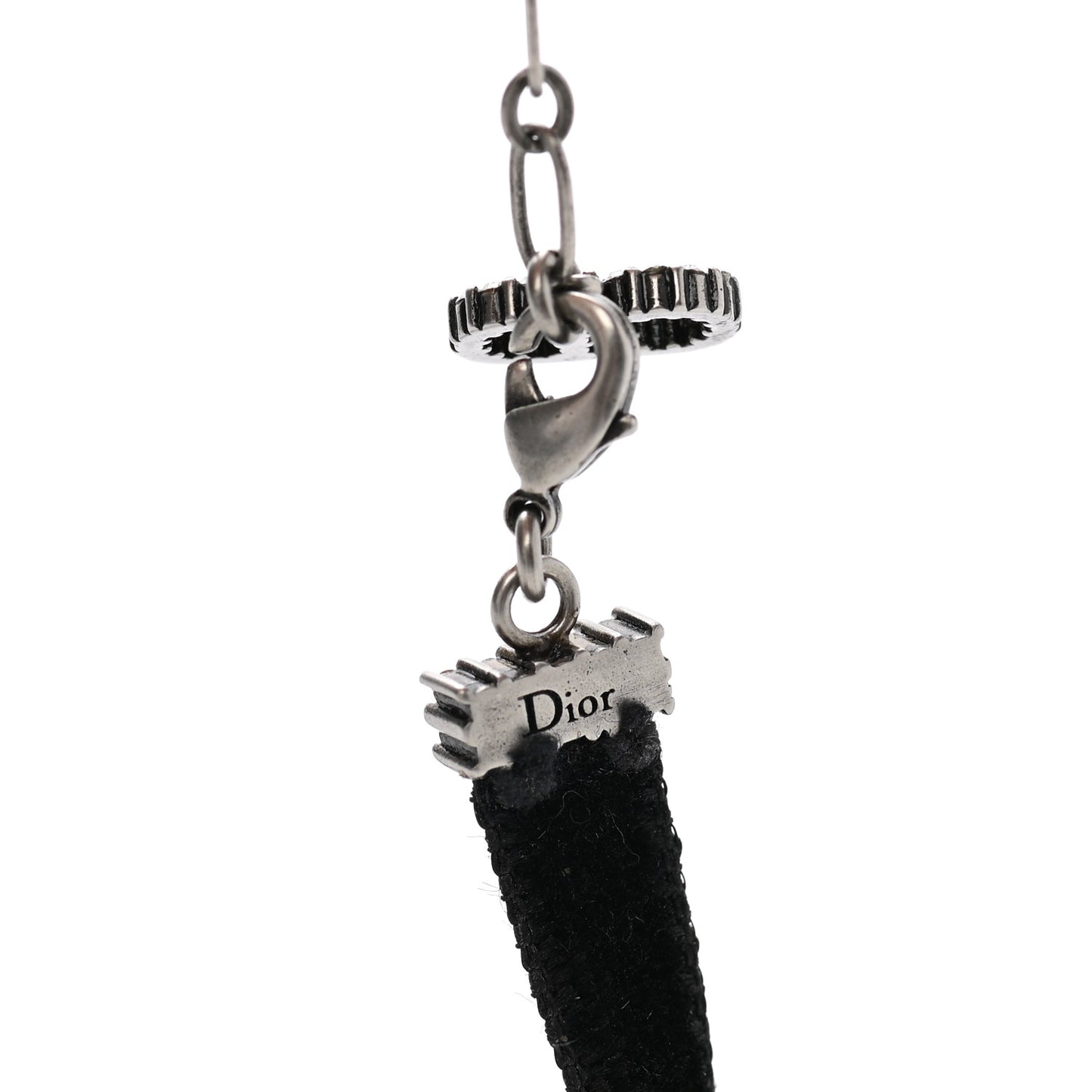 Velvet Crystal DIOR Choker Necklace Black
