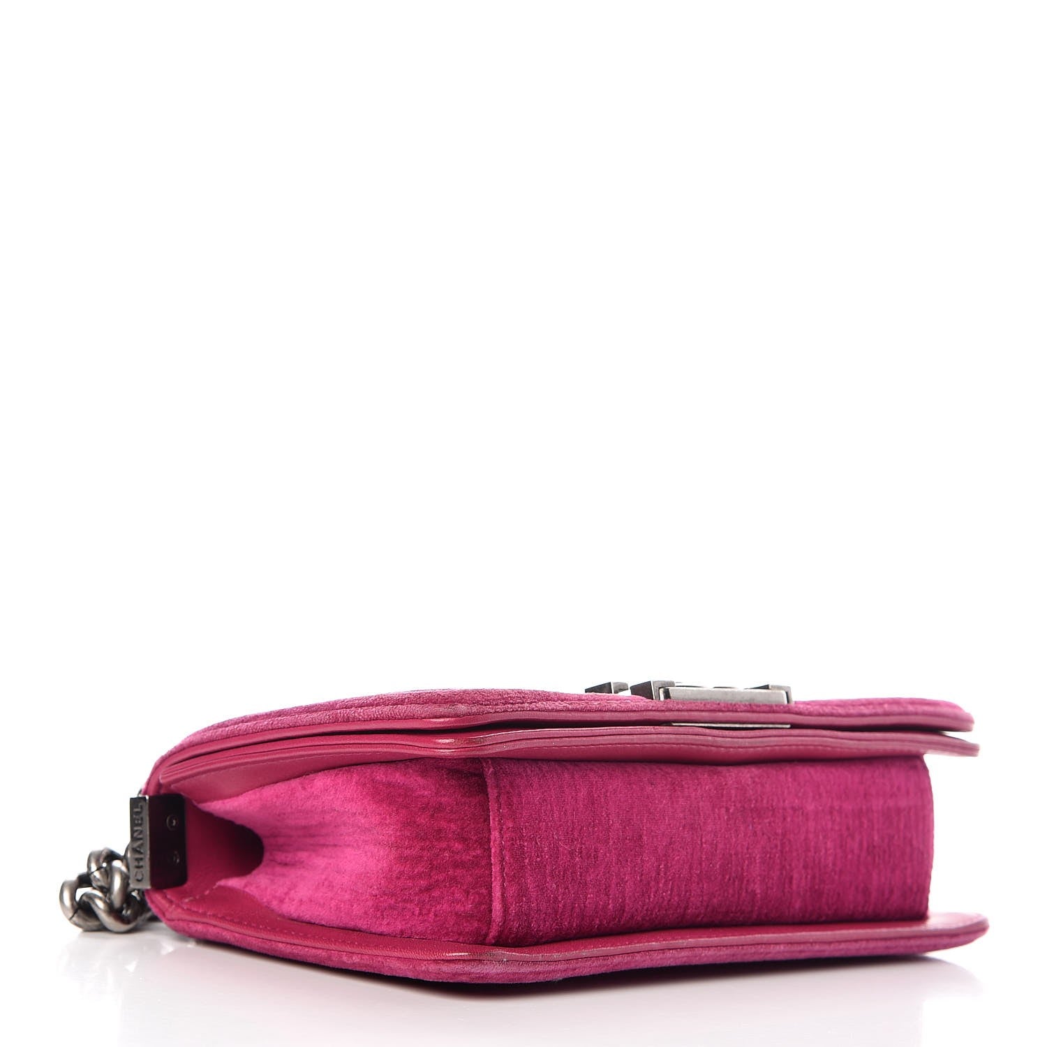 Chanel Velvet Quilted Small Boy Flap Fuchsia 4 of 11