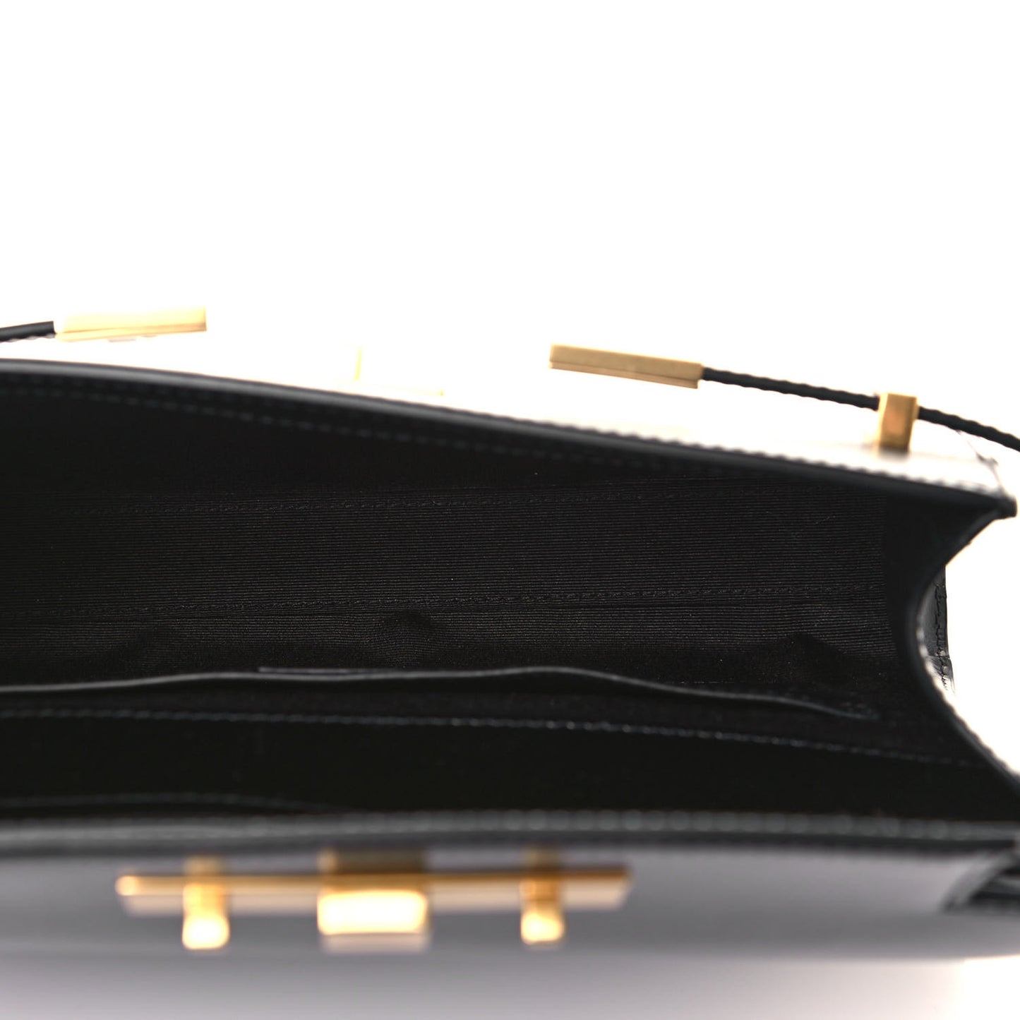 Smooth Calfskin Manhattan Shoulder Bag Black
