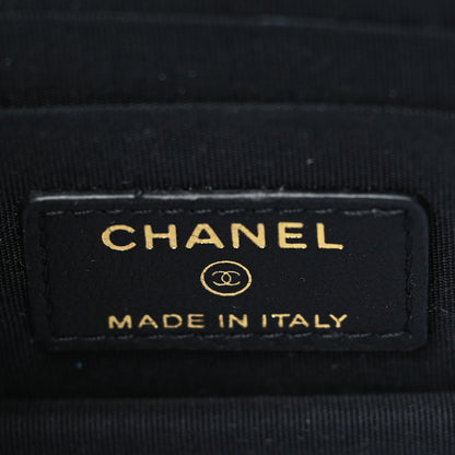 Chanel Lambskin Quilted Mini Camellia Bow Wallet On Chain WOC Black 6 of 11