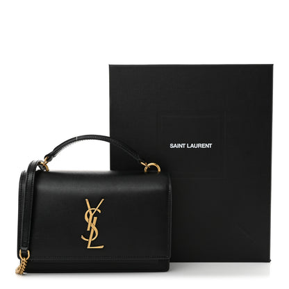 Saint Laurent Calfskin Monogram Sunset Chain Wallet Black 15 of 15