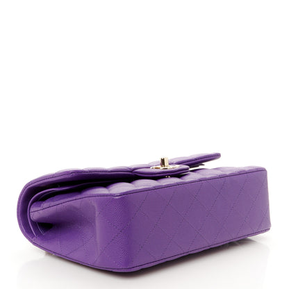 Chanel Caviar Quilted Small Double Flap Purple 4 of 12