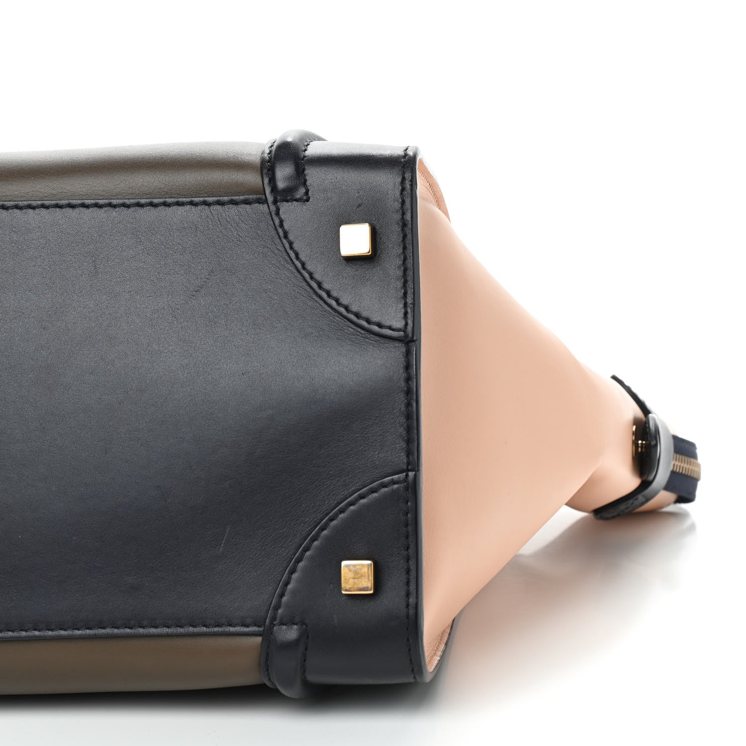 Celine Satin Calfskin Mini Tri-Color Luggage Anthracite 6 of 13