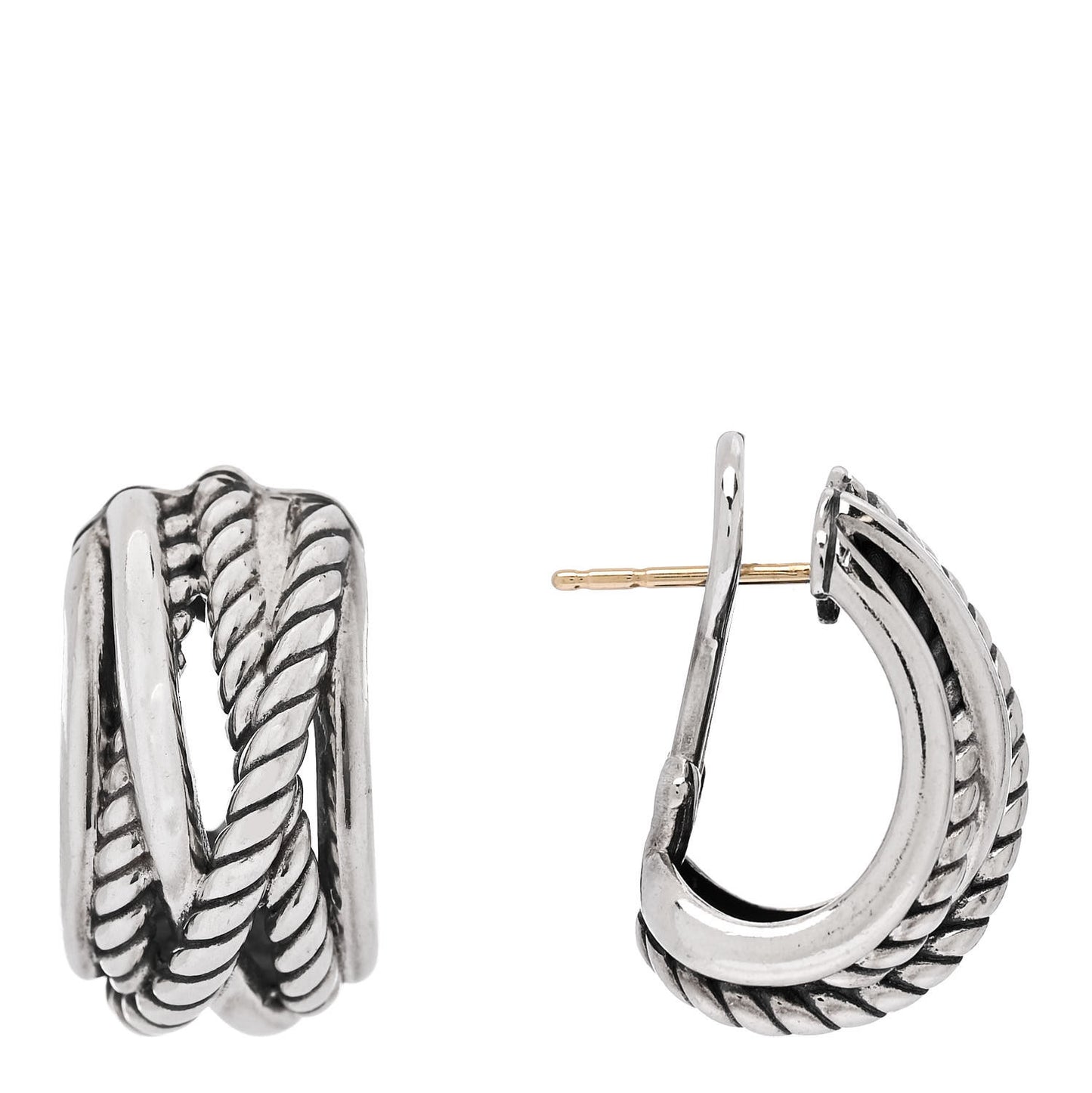 DAVID YURMAN Sterling Silver Crossover Shrimp Earrings