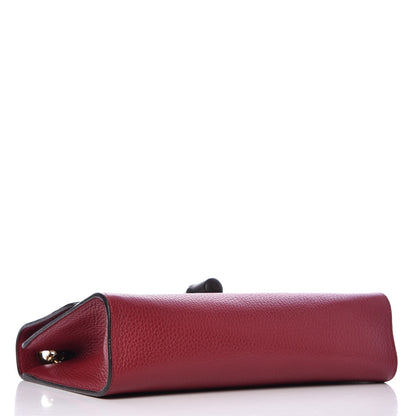 Gucci Pebbled Calfskin Medium Miss Bamboo Shoulder Bag Burgundy 4 of 8
