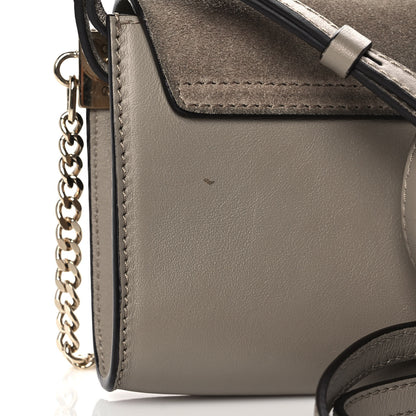 Chloe Suede Calfskin Mini Faye Shoulder Bag Motty Grey 11 of 11