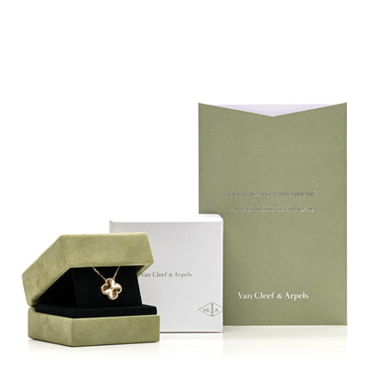 Van Cleef & Arpels 18K Yellow Gold Guilloche Vintage Alhambra Pendant Necklace 6 of 6