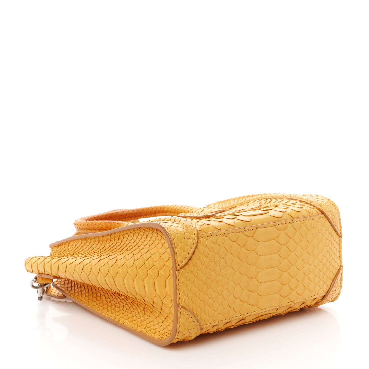 Snakeskin Calfskin Nano Luggage Yellow