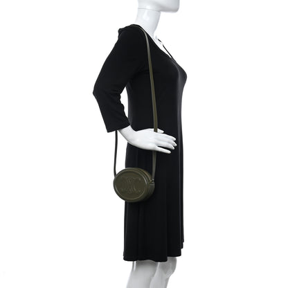 Celine Smooth Calfskin Cuir Small Triomphe Oval Purse Crossbody Dark Olive 2 of 13