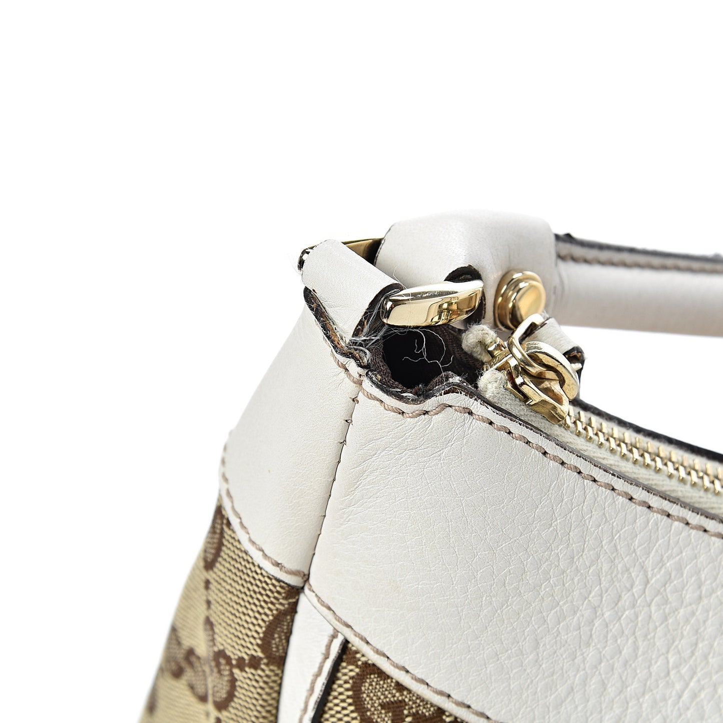 Monogram Large D Gold Hobo Off White