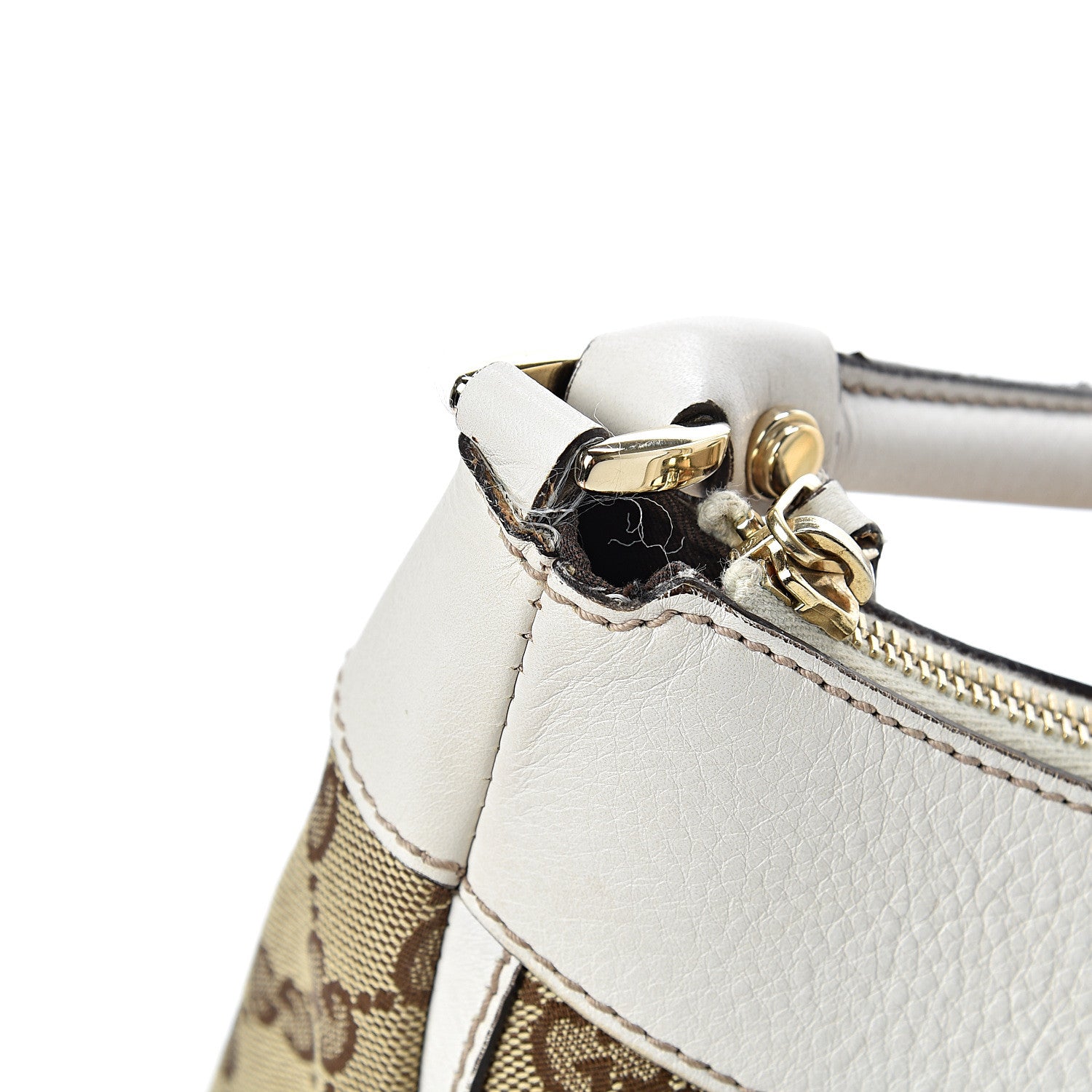 Gucci Monogram Large D Gold Hobo Off White 14 of 14