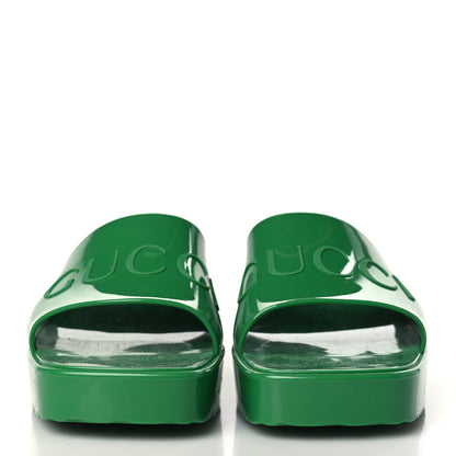 Gucci Rubber Gucci Logo Womens Platform 20/60mm Slide Sandals 36 New Shamarock 3 of 8