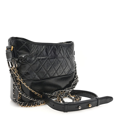 Chanel Aged Calfskin Quilted New Medium Gabrielle Hobo Black 3 of 10