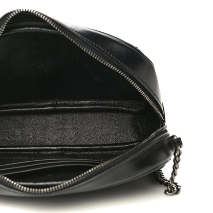 Saint Laurent Suede Calfskin Embellished Mini Monogram Lou Camera Bag Black 13 of 21