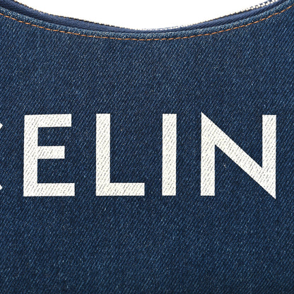 Celine Denim Ava Shoulder Bag Navy Tan 9 of 11