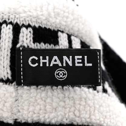 Chanel Cashmere CC Beanie Hat Ecru Black 5 of 6