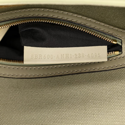 Fendi Canvas Vitello King FF Embroidered Baguette Green Tea 7 of 10