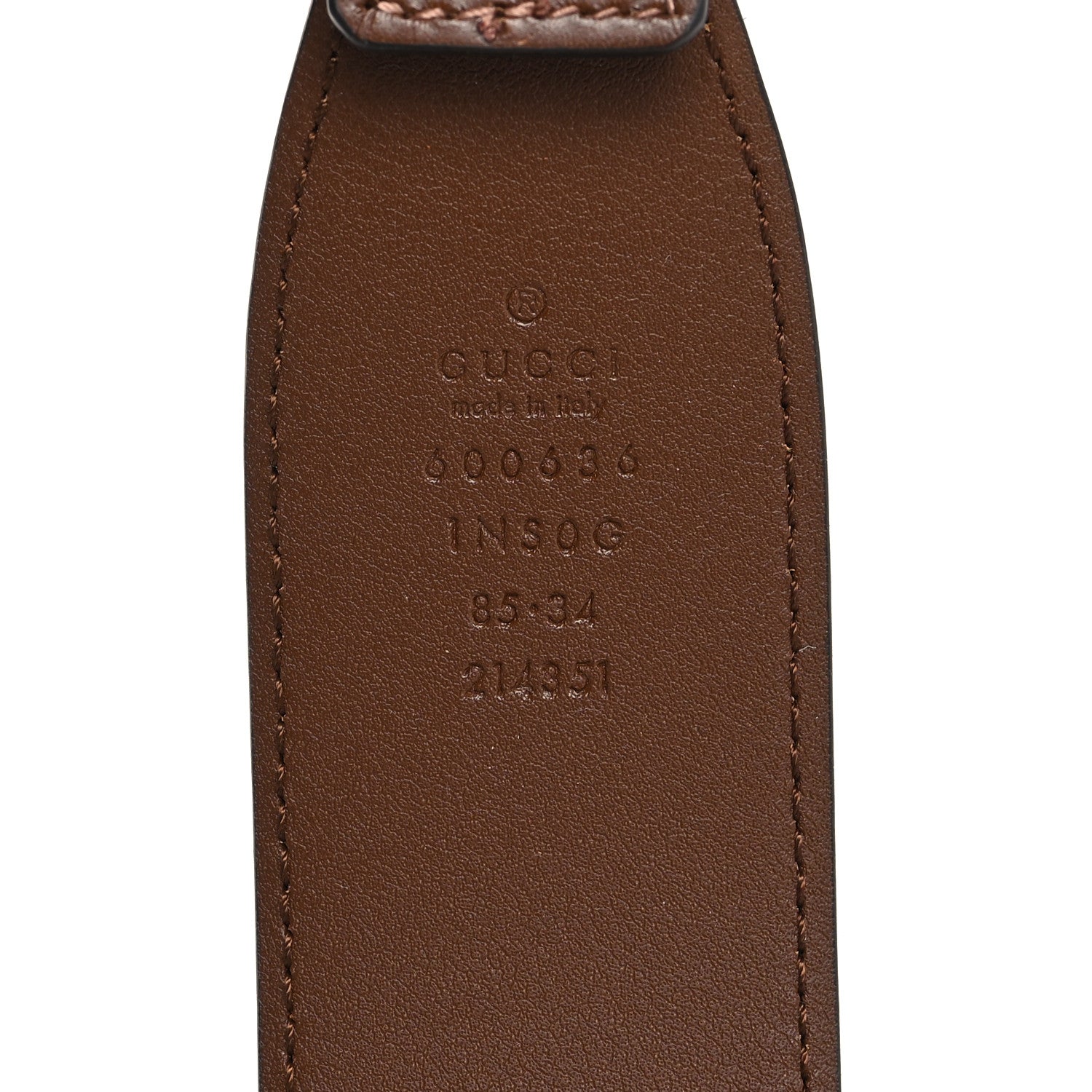 Gucci Efesto Leather Horsebit 25mm Belt 90 36 Brown Sugar 5 of 5