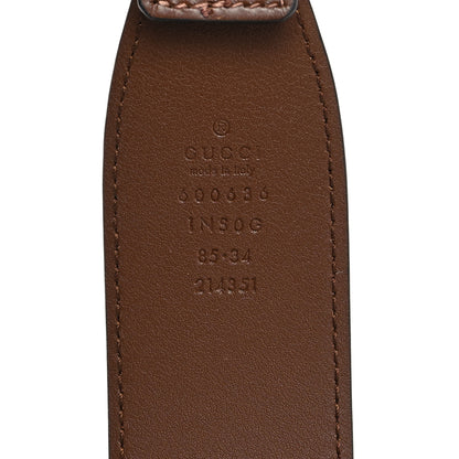 Gucci Efesto Leather Horsebit 25mm Belt 90 36 Brown Sugar 5 of 5