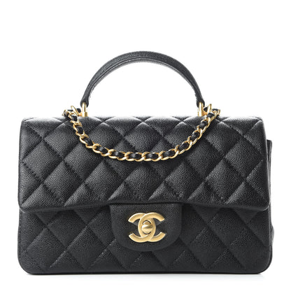 Chanel Caviar Quilted Mini Top Handle Rectangular Flap Black 1 of 9