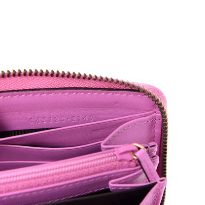 Gucci Calfskin Matelasse GG Marmont Zip Around Wallet Candy Mousse 6 of 9