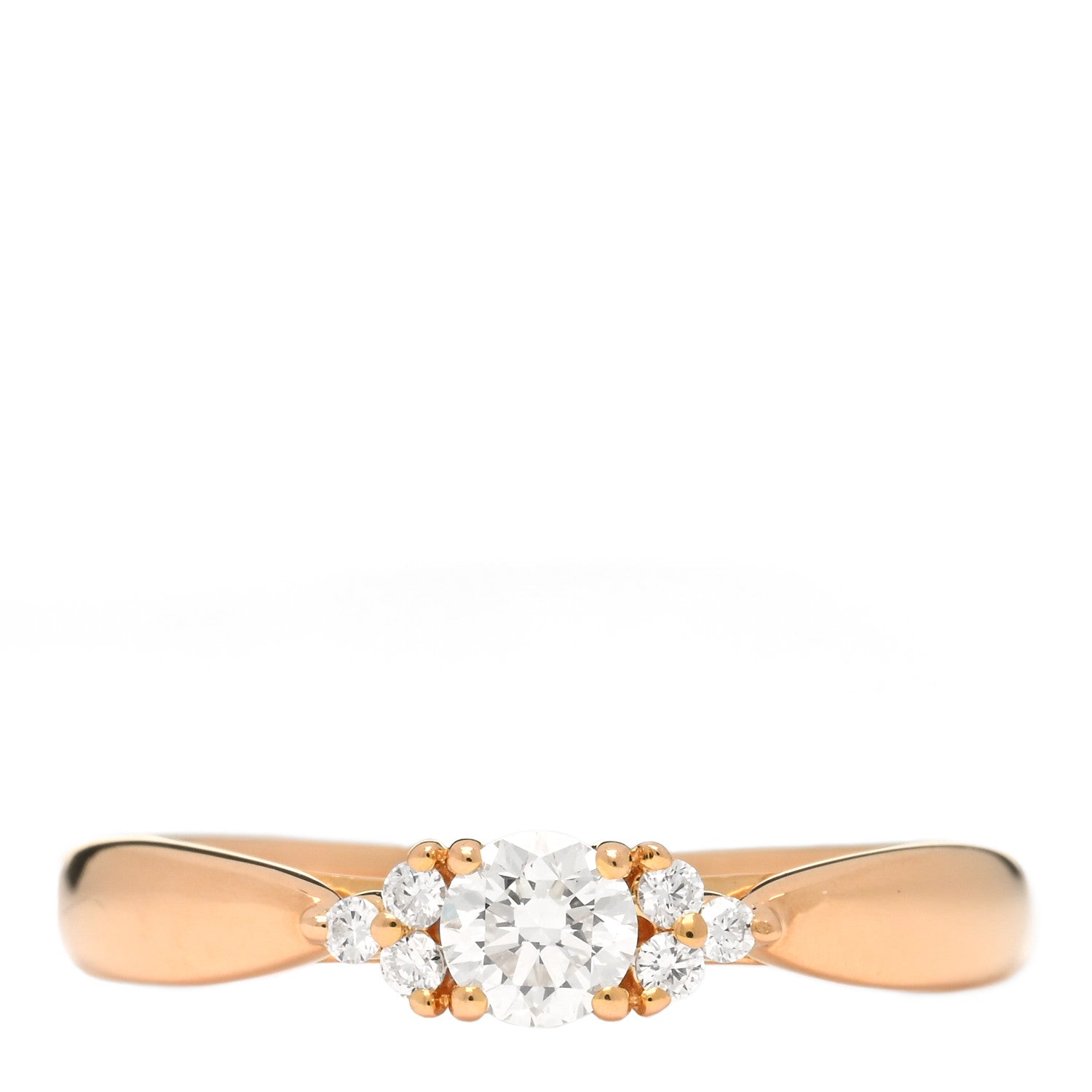 Tiffany 18K Rose Gold Diamond Harmony with Side Stones Ring 49 5 1 of 5
