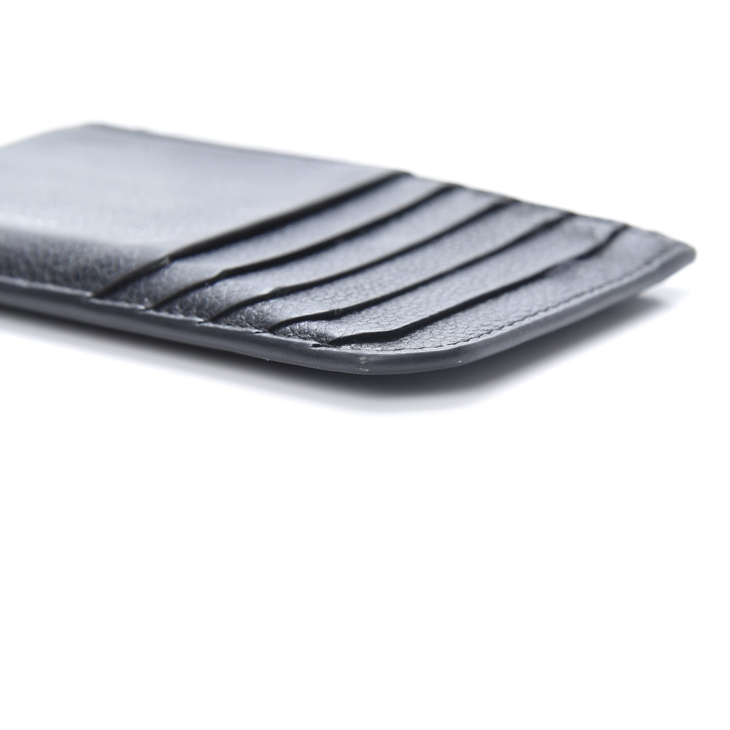 Saint Laurent Grained Calfskin 5 Fragments Zip Pouch Card Holder Black 9 of 13