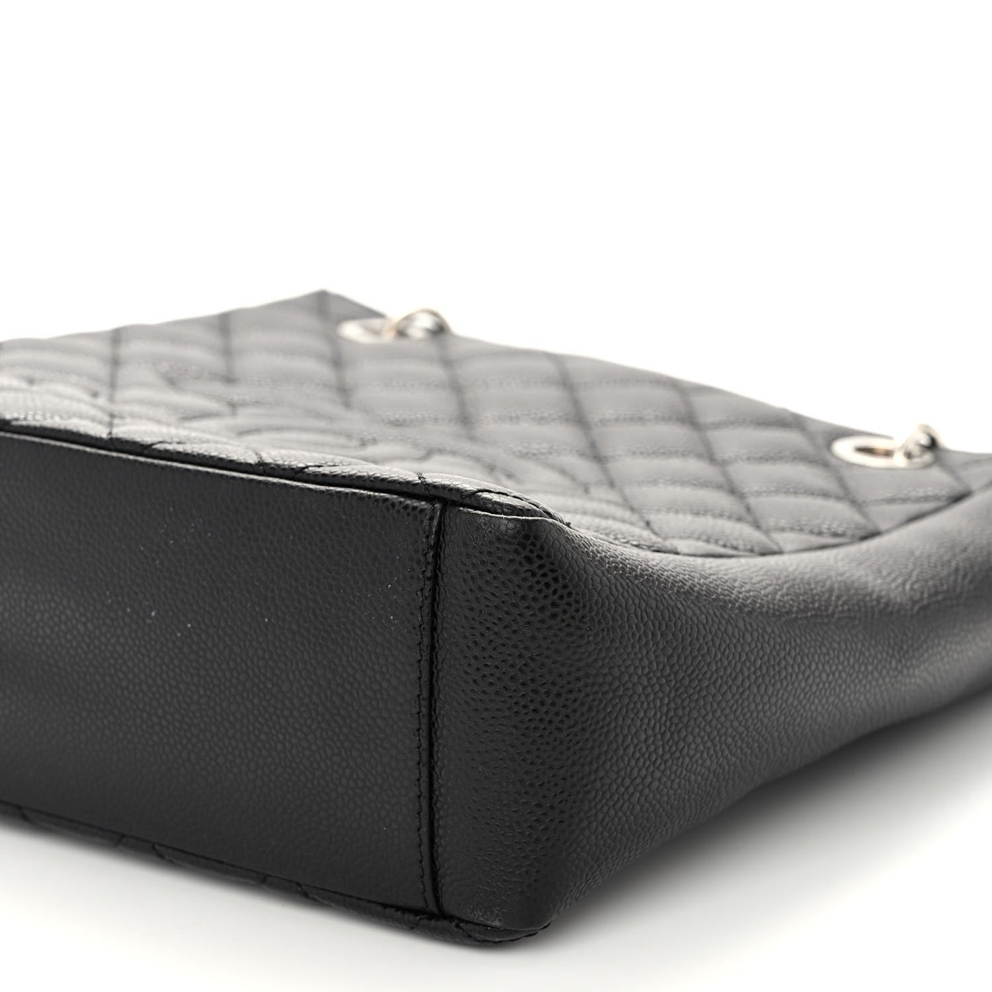 Caviar Quilted Petit Shopping Tote PST Black