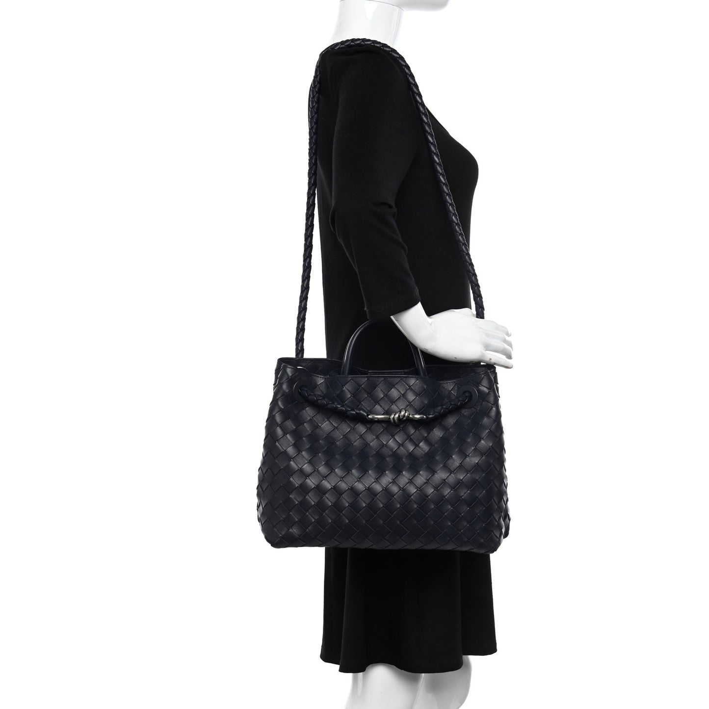 Nappa Intrecciato Medium Andiamo Shoulder Bag Space