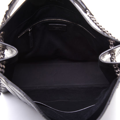 Saint Laurent Crinkled Calfskin Matelasse Monogram Niki Shoulder Bag Black 5 of 11