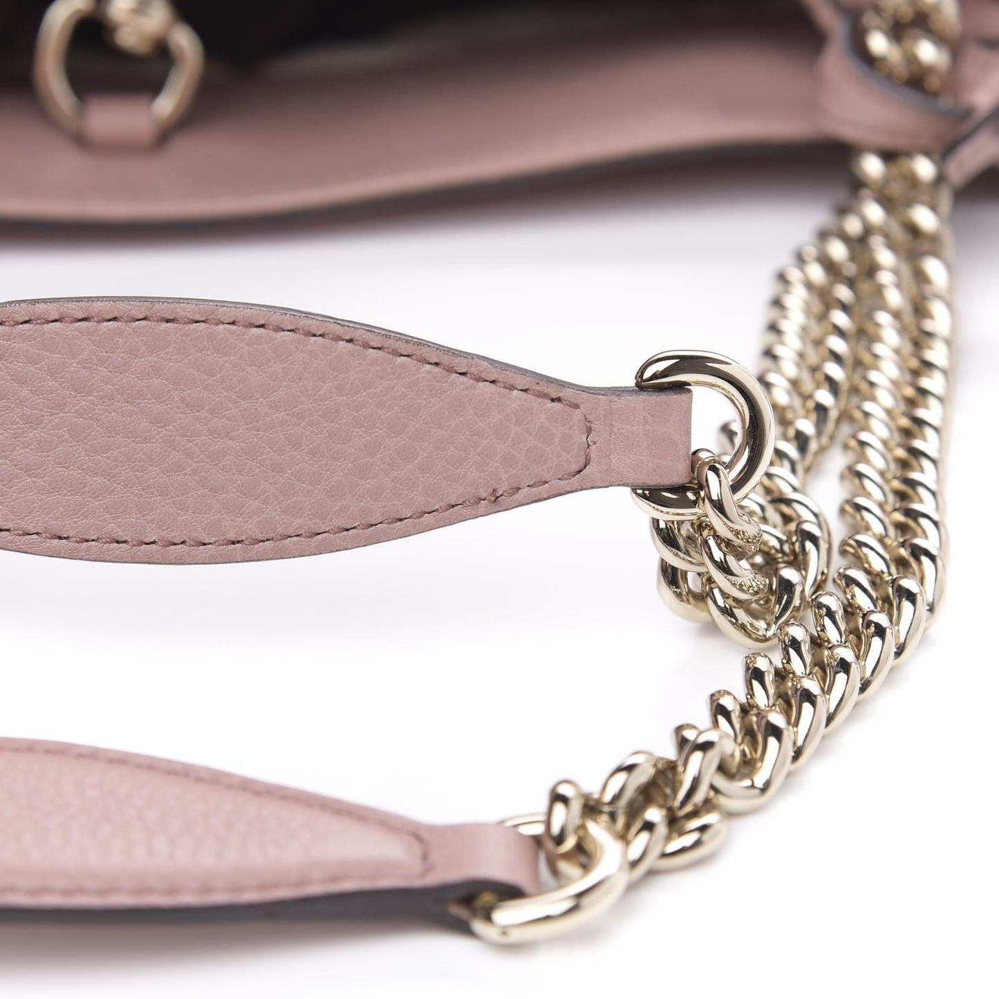 Pebbled Calfskin Medium Soho Chain Shoulder Bag Dark Cipria