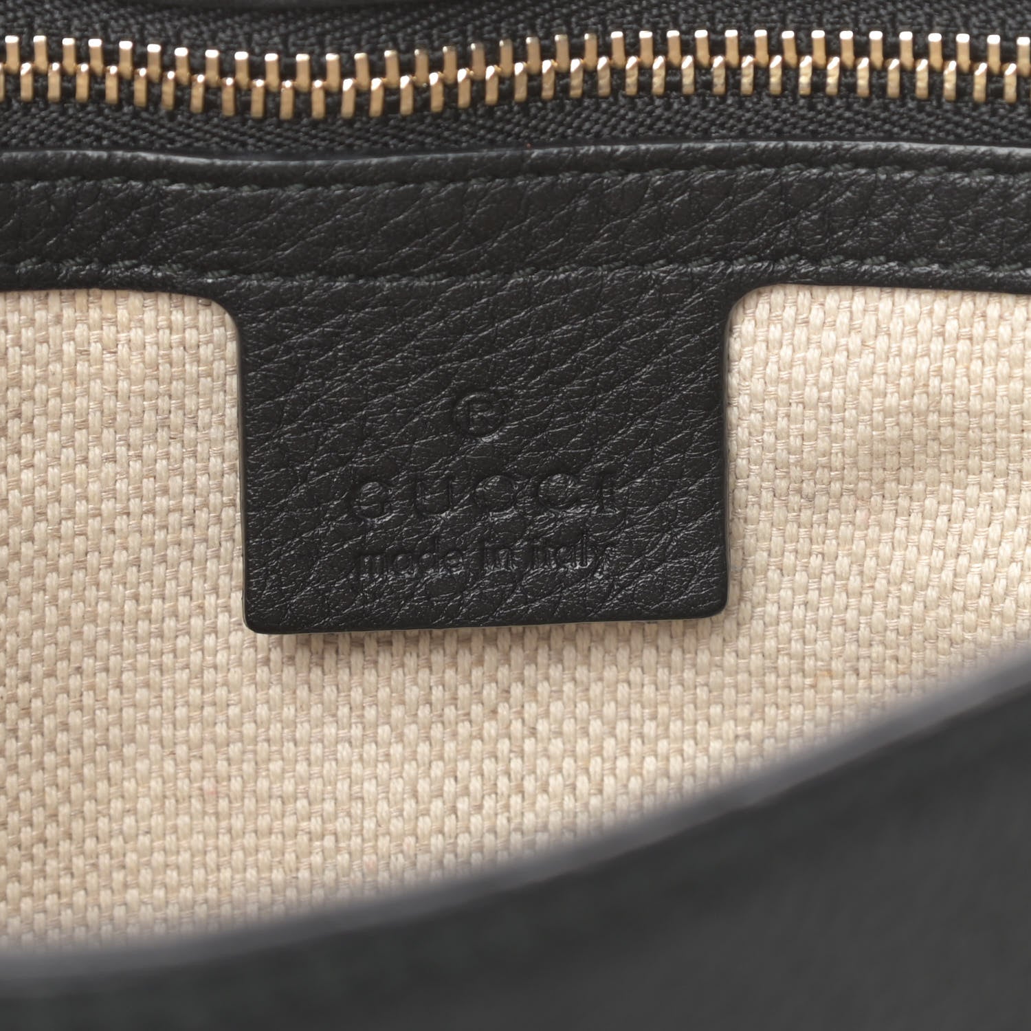 Gucci Pebbled Calfskin Medium Soho Flap Crossbody Black 6 of 12